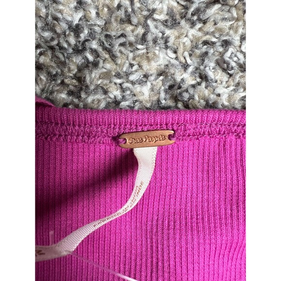 Free People “Have My Heart” Cropped Tank Top Raspberry Sorbet M - Picture 5 of 13